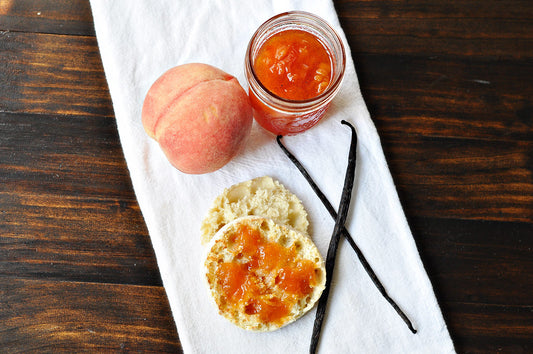 Peach vanilla bean jam