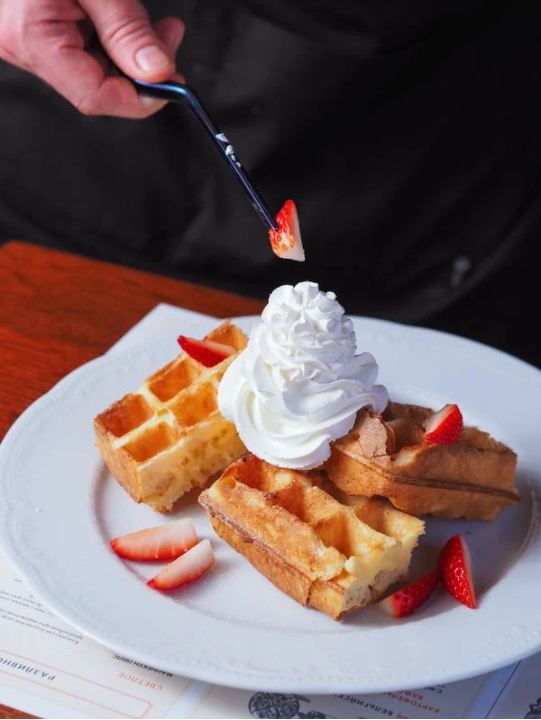 Homemade vanilla waffles
